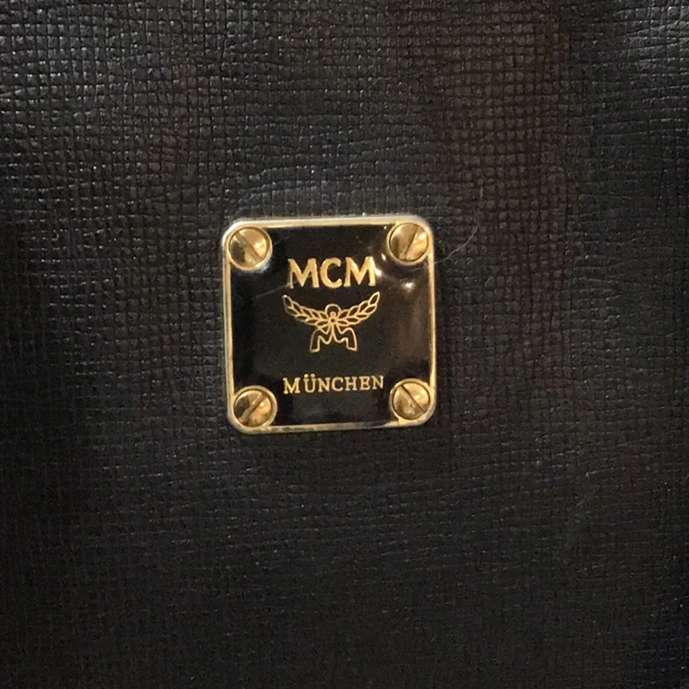 MCM Boston Black Leather Handbag